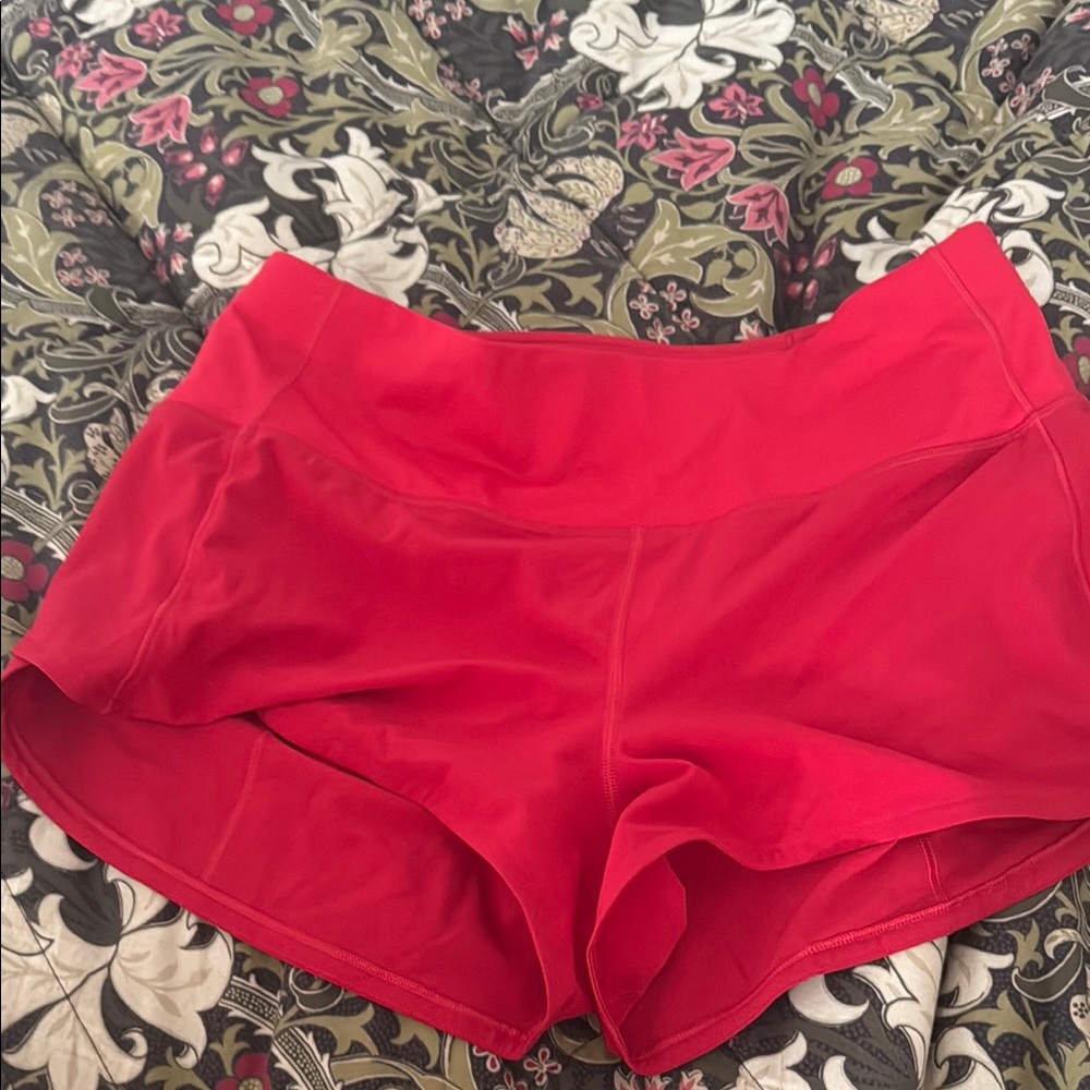 Lululemon Red Athletic Shorts
